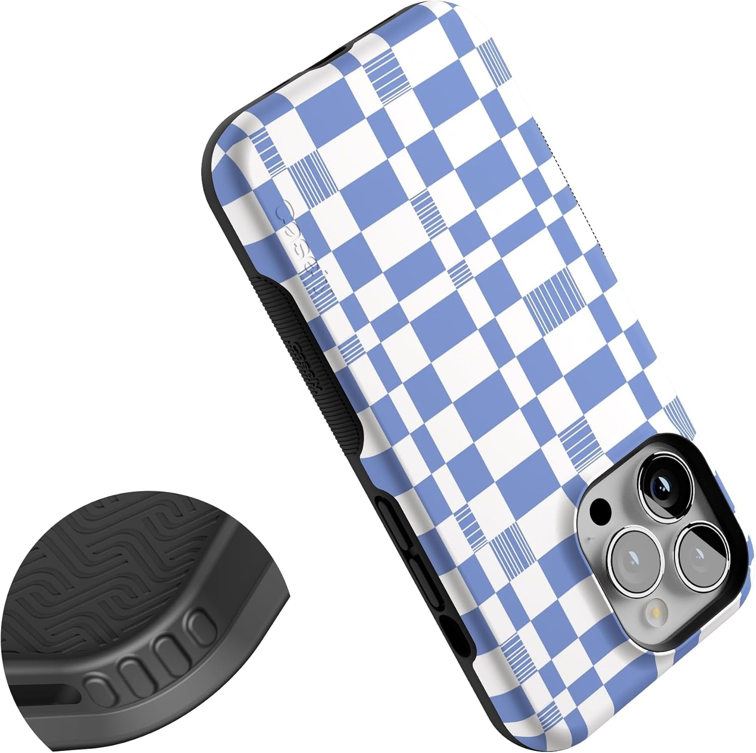 Casely iPhone 13 Pro Case | Reality Check | Periwinkle | Bold Protective Design | Compatible with MagSafe