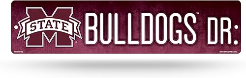 Miniatura 50 de NCAA Rico Industries Placa de calle de plástico Placa de calle de plástico de 4" x 16" Color del equipo,Alternativo,Champ,man