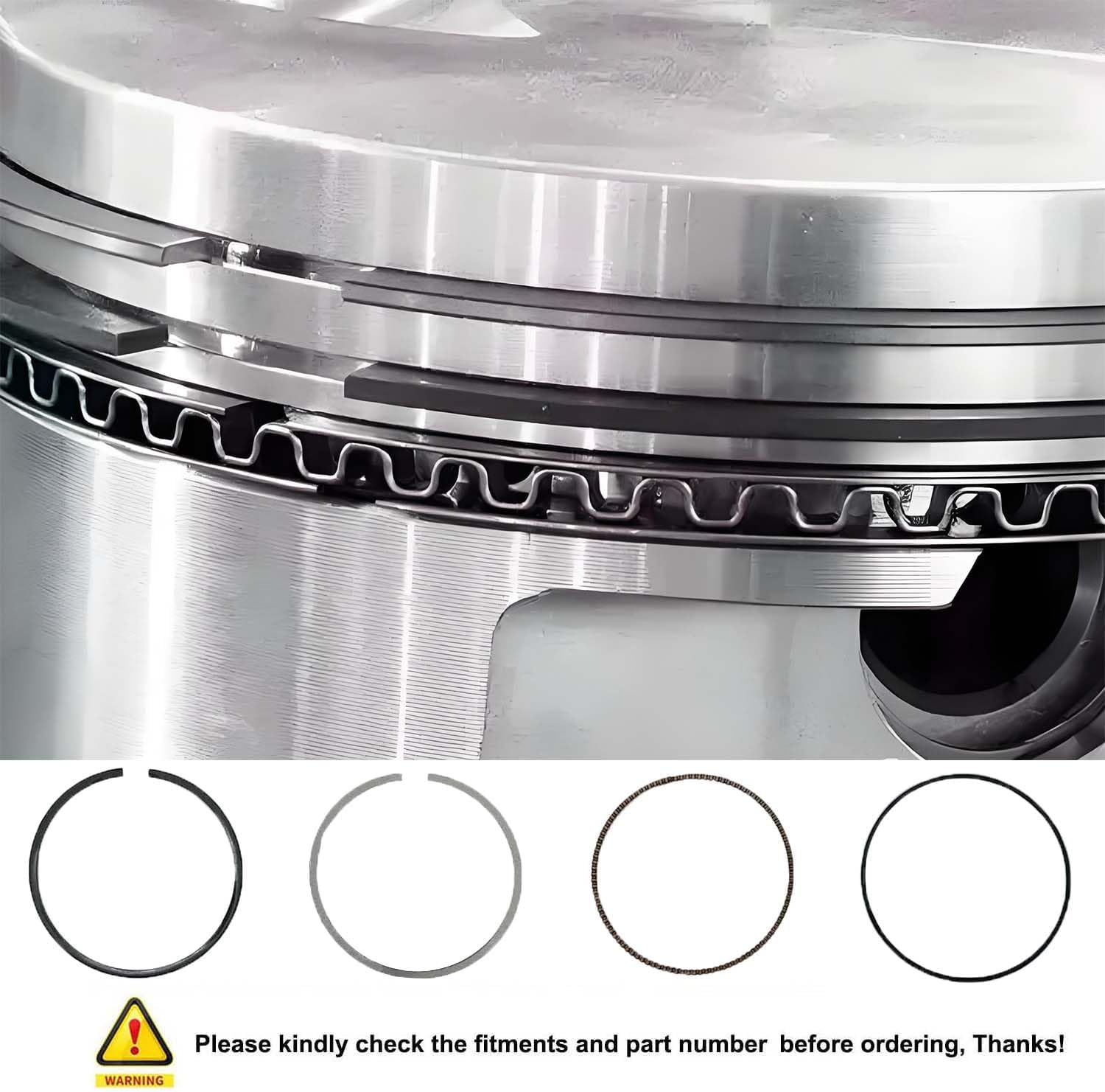 20 Pcs Metal Engine Piston Ring Compatible with Hyundai for Sonata for Optima for Sorento for Santa Fe 230402G510