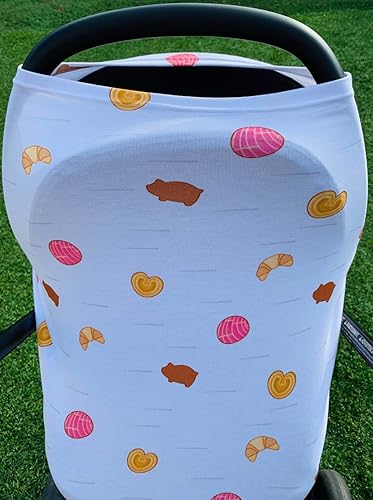 Miniatura 6 de Funda para asiento de automóvil para bebé, diseño de pan, funda multiusos para lactancia, privacidad de 360 para amamantar en público, regalo neutro