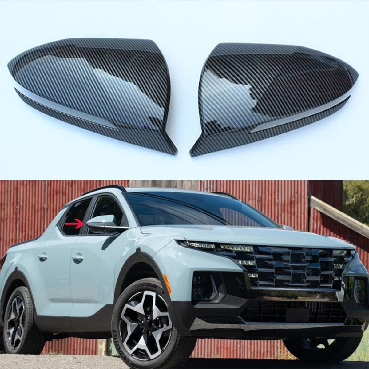 Amazon.com: New 2pcs Carbon Fiber Style Car Rearview Mirror Cover Trim ...