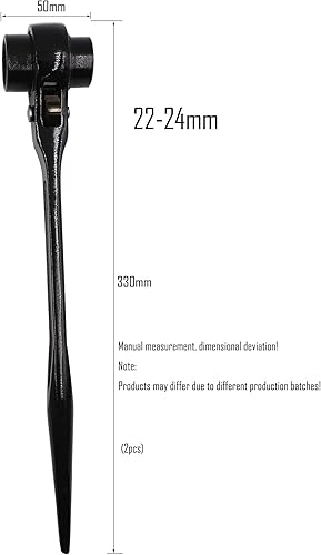 Vista 20 de LBY Paquete de 2 llaves rápidas hexagonales para andamio, llave de trinquete de 0.945 in/1.063 in, enchufe de doble extremo, andamio de trinquete