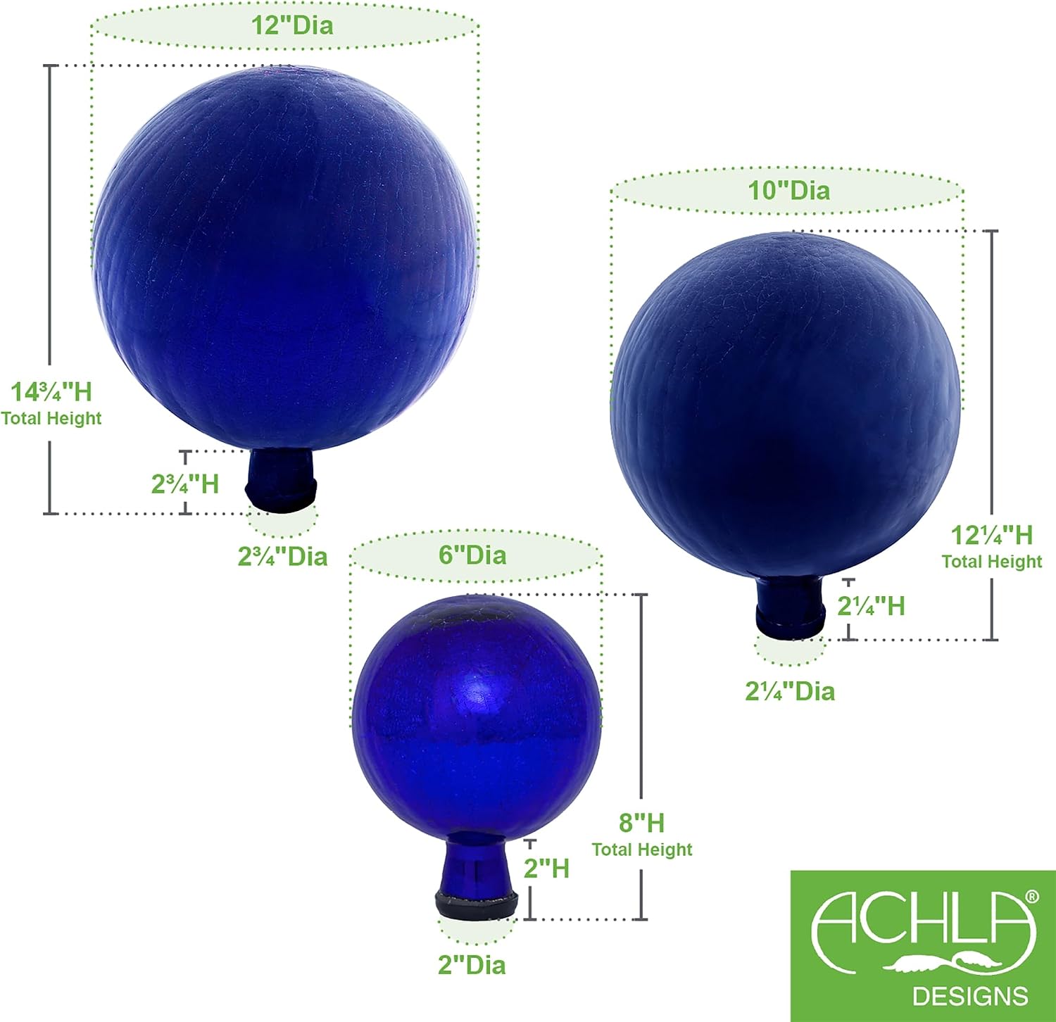 12" Gazing Globe, Blue
