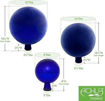 Achla Designs 12 Gazing Globe, Blue