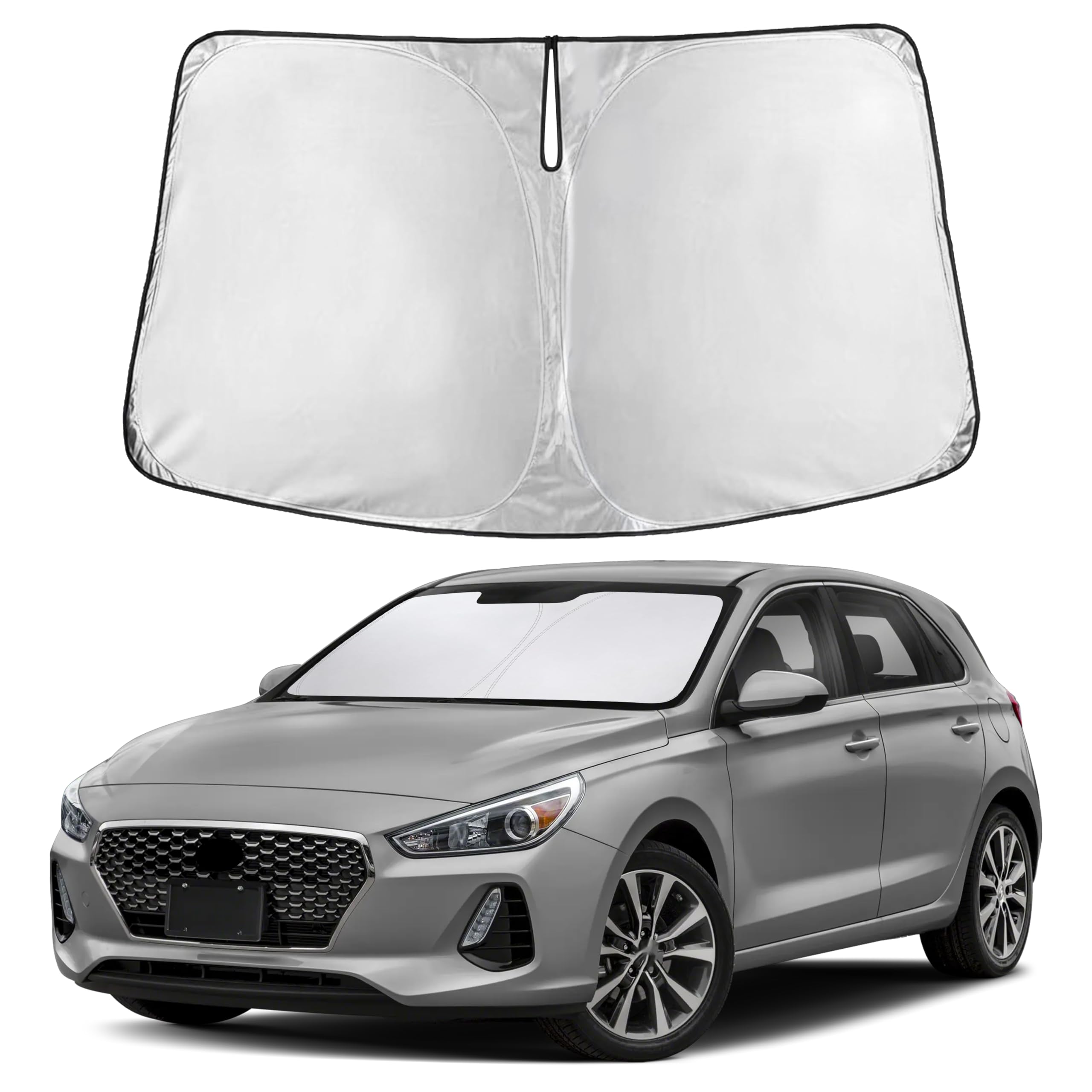 EcoNour Windshield Sunshade Compatible for Hyundai Elantra 2017-2019 2020