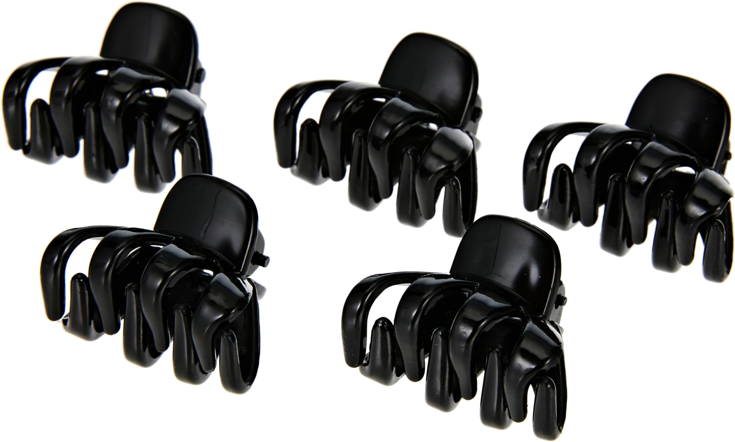 Bememo 24 Pack 3 cm Mini Grip Octopus Clip Spider Jaw Hair Claw Clips (Black)