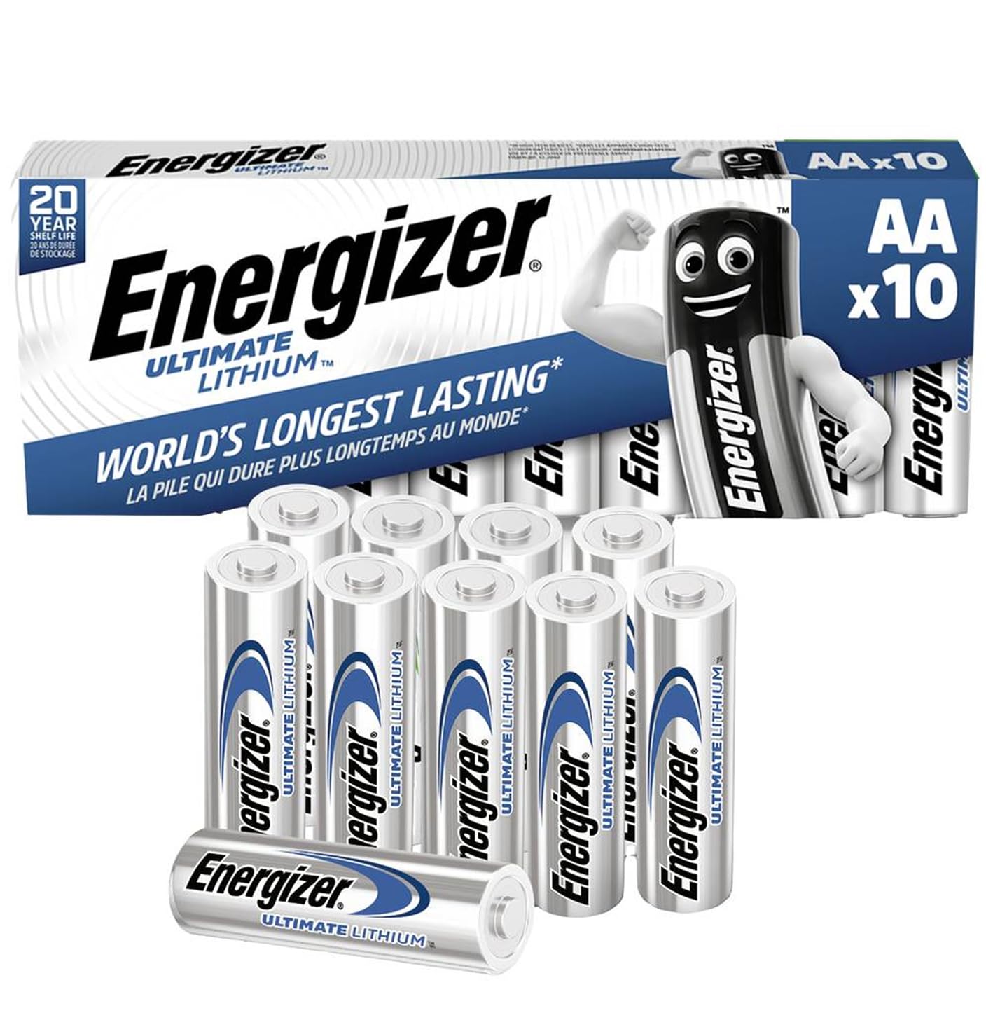 Lithium AA Batteries – Pack of 10 | 1.5V Long-Lasting Batteries for Blink Security Camera, Doorbell, Alarm System & High-Drain Devices | Leak-Resistant & Lightweight Power