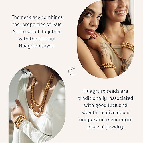 Miniatura 3 de Luna Sundara Collar Palo Santo hecho a mano en Perú altamente aromático y espiritualmente limpiador