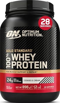 Optimum Nutrition Gold Standard 100% Whey Protein Powder, 896 g