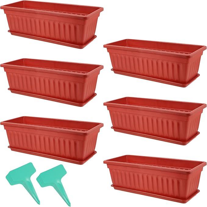 5 Piattini Per Piante In Plastica Nera 29 Cm - Sottovasi Resistenti Per Interni/Esterni