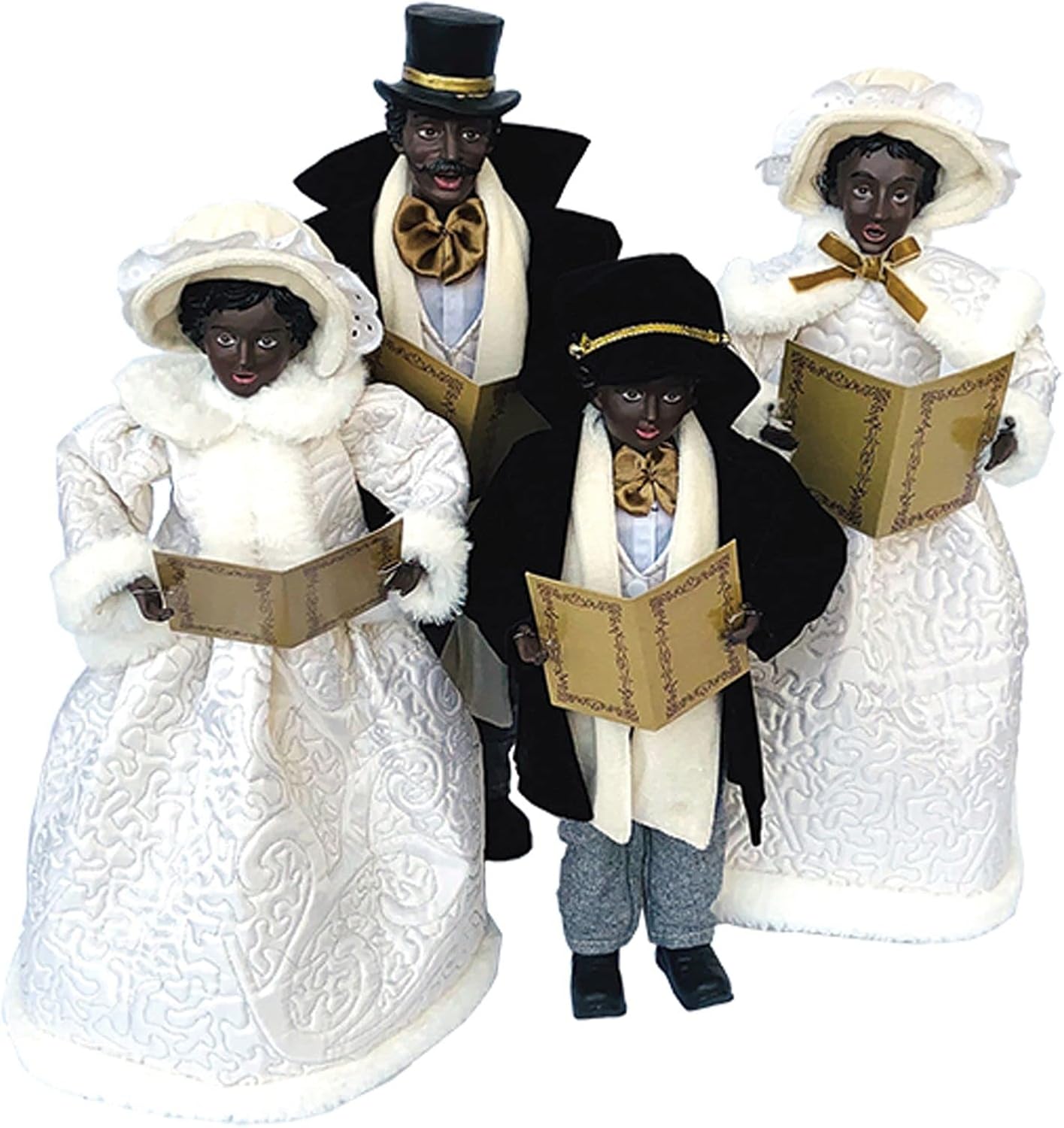 Amazon.com: Set of 4 African American Splendor Carolers Christmas
