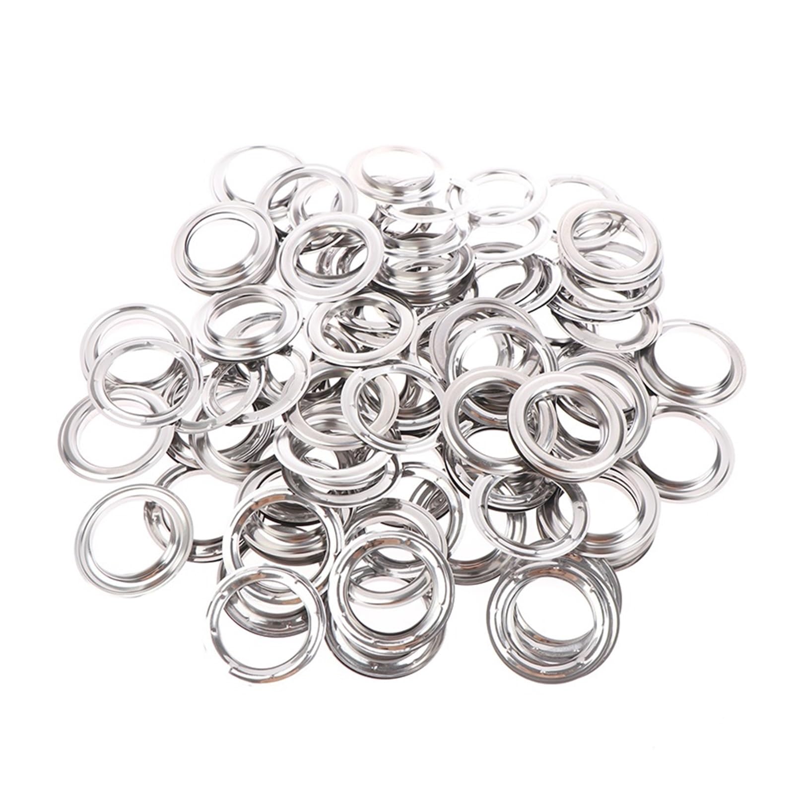 Curtain Grommets 20Pairs Silvery Metal Eyelet Curtain Rings Grommet Top Header Accessories For Easy Assembly With Press for Curtains Drape