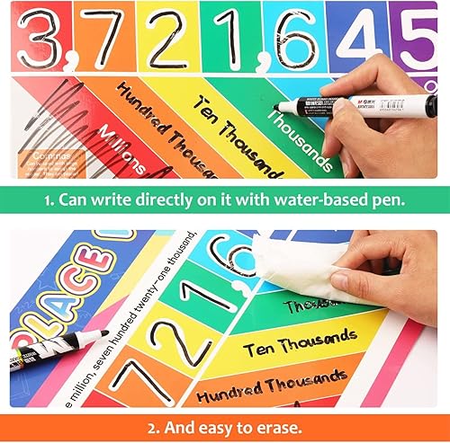 Miniatura 6 de 16 piezas de carteles educativos para escuela primaria, secundaria, aula, enseñar decoración de escuela en casa 1, 2, 3, 4 y 5 ° grado para