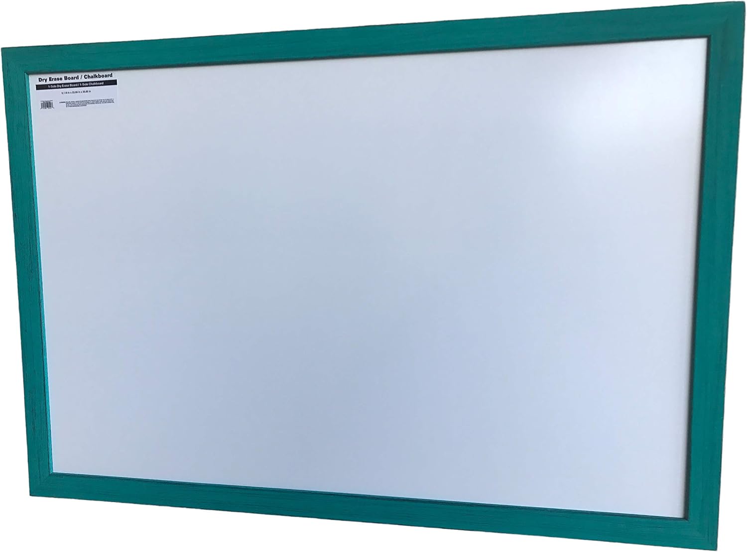 Dry Erase White Board with Turquoise Wooden Frame for Home, School, Office - 24"x36"