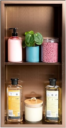 Miniatura 8 de ALFI brand ABNP1224-BC - Nicho de ducha, cobre cepillado