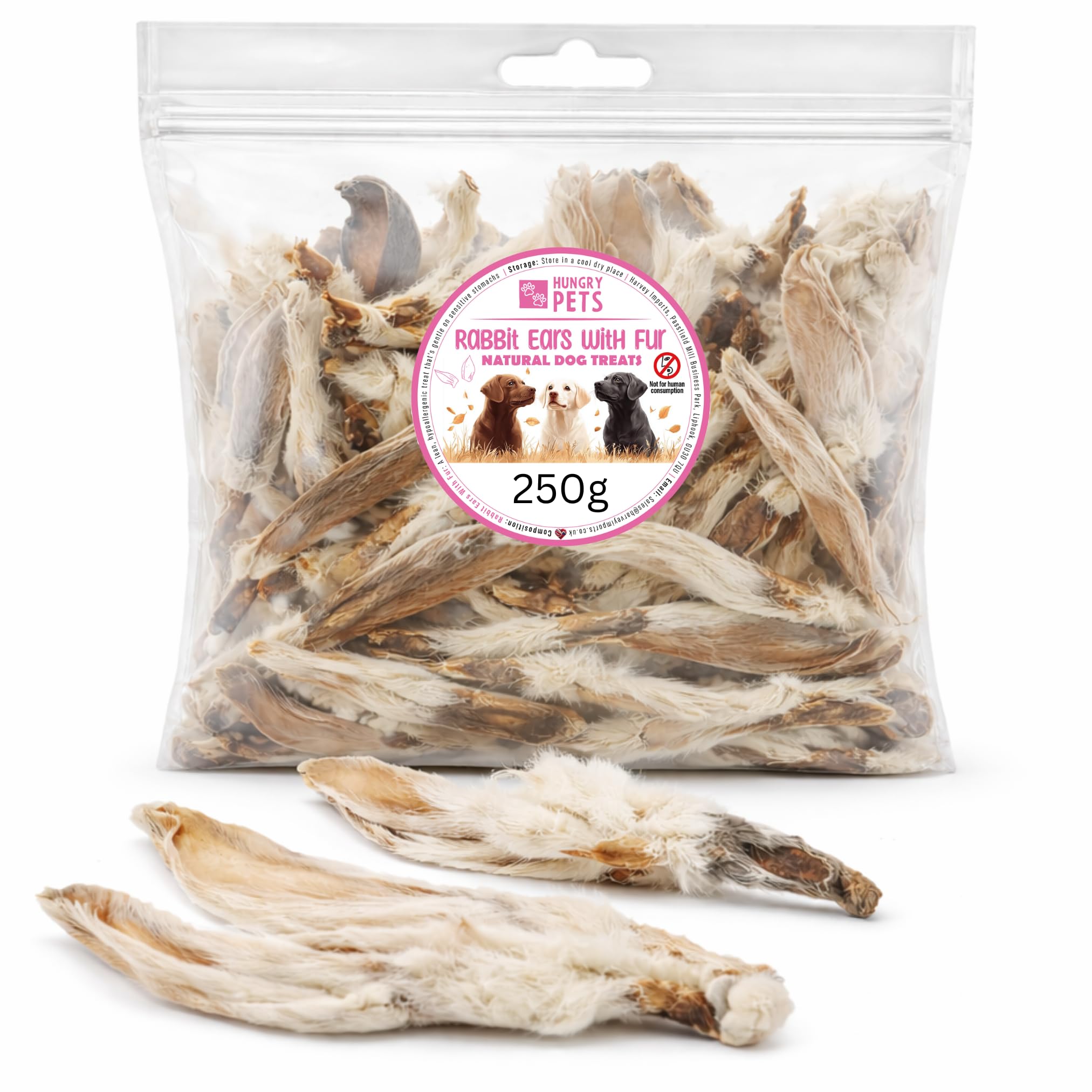 Rabbit Ears. Natural Dog Treat (250g)