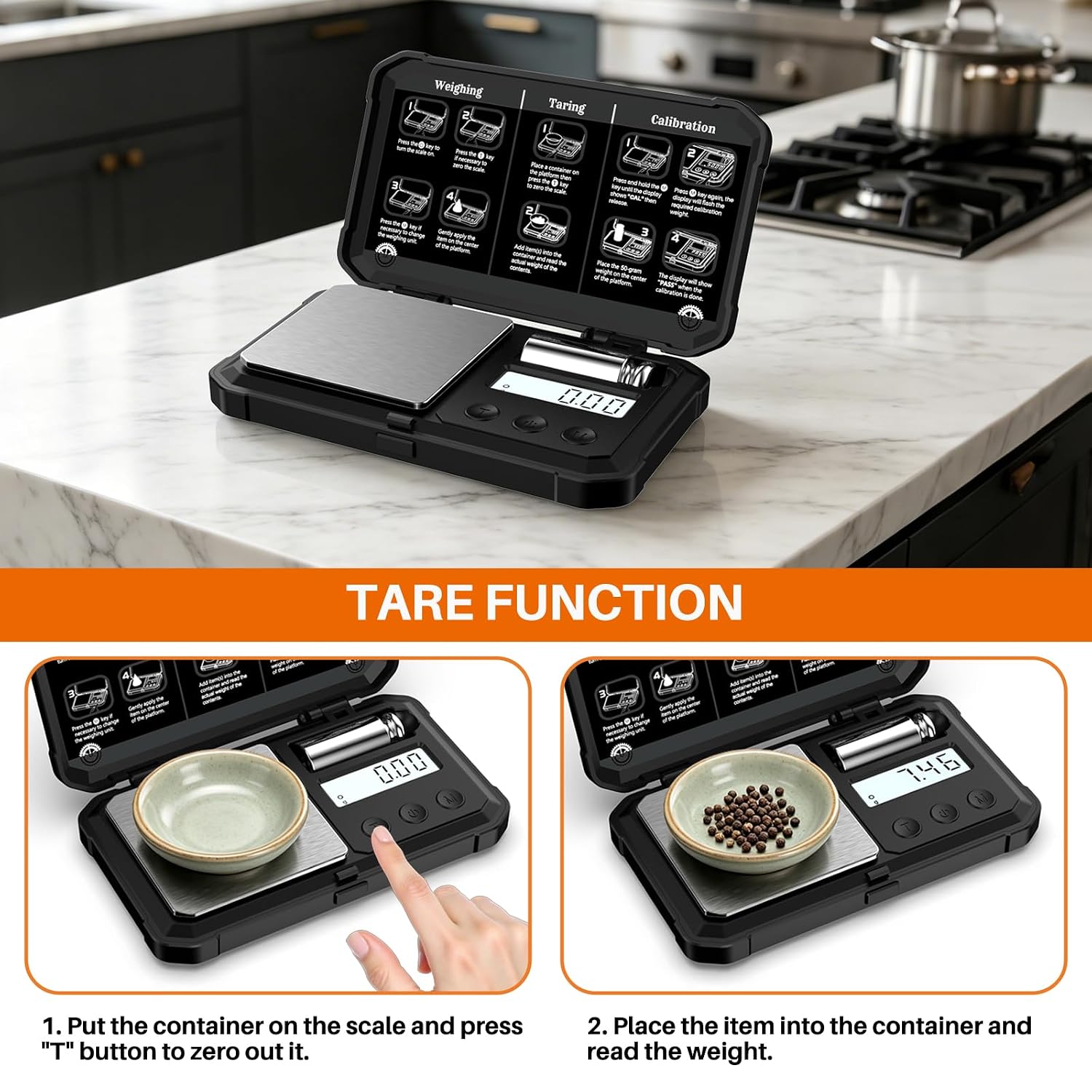 200g/0.01g Digital Gram Scales,High Accuracy with 50g Calibration Weight