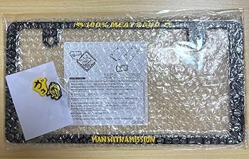 Amazon.co.jp: マンウィズ ナンバープレートフレーム&ボルトカバー