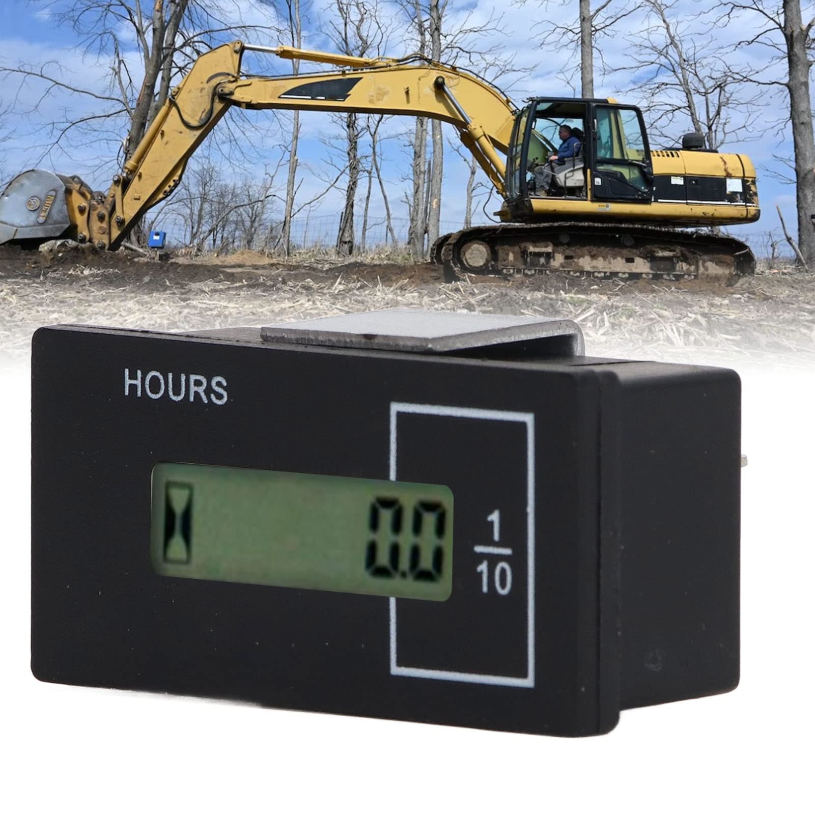 Parti del Contaore del Calibro Display Digitale LCD 12V‑36V 0‑99999.9H Contaore del Timer Dell'escavatore (Per Kato Per 9 Piazza)