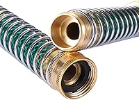 Vista 6 de Protector de resorte en espiral para manguera de jardín con mangueras de grifo de latón macizo, adaptador de extensión de 2 piezas (2 piezas)