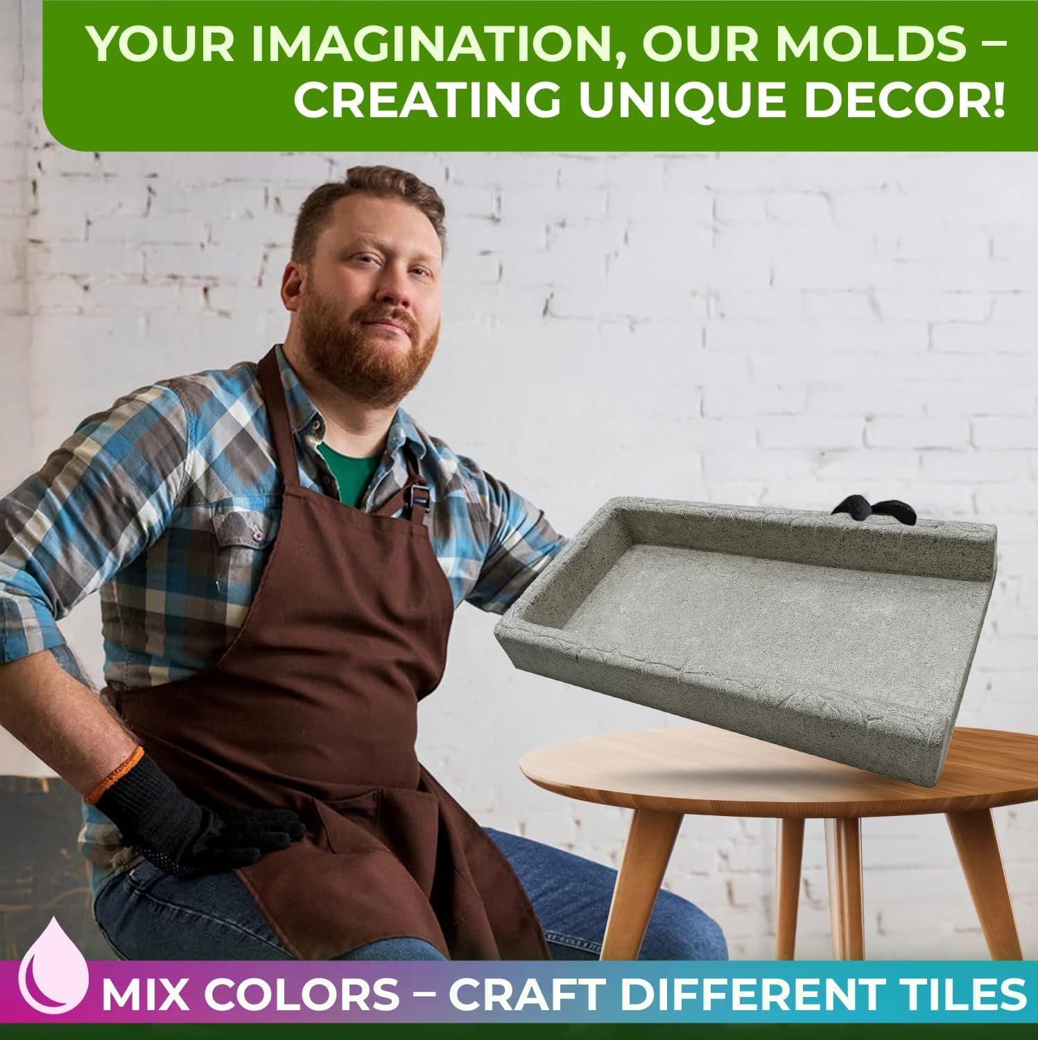 Downspout Splash Block Mold – Concrete Rain Gutter Mold for Drainage and Garden Decor – DIY Cement Form