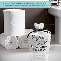 Vista 4 de Funda para rollo de papel higiénico – Funda de papel higiénico reutilizable de algodón de 9 x 5.5 pulgadas con cierre de cordón – Bolsa decorativa