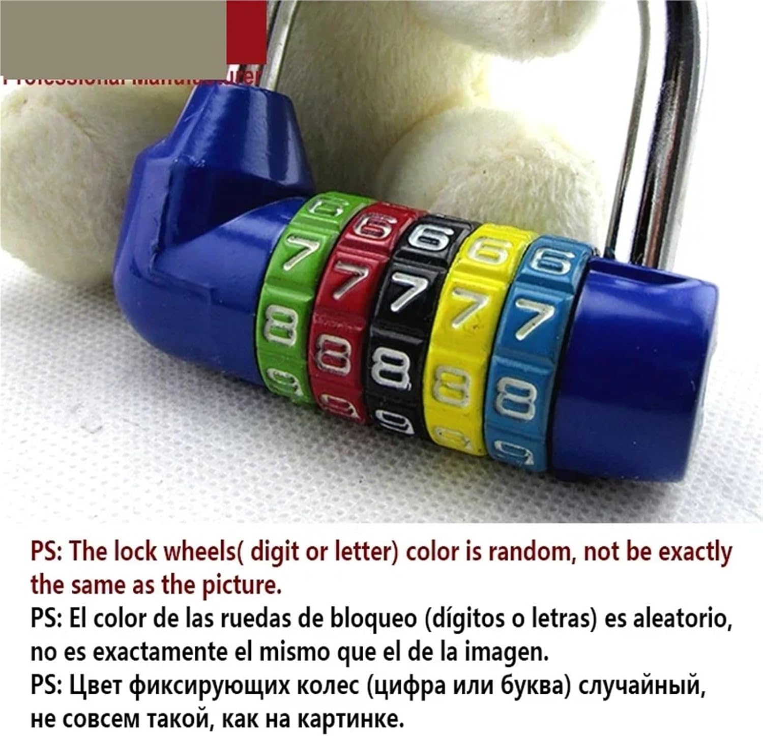 Red Combination Padlock 5 Letters Code Lock for Cabinet Suitcase Luggage Locker ZS53 1Pcs(Blue)