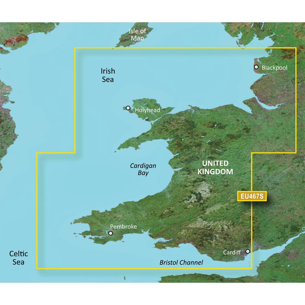 Garmin BlueChart g2 Vision - Blackpool to Cardiff JUL 08 (EU467S) SD Card 010-C0811-00