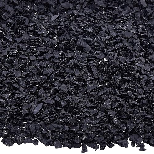 SOFPLATE 1 Schachtel 400g Schwarzes Bruchglas Für Bastelarbeiten Zerkleinertes G
