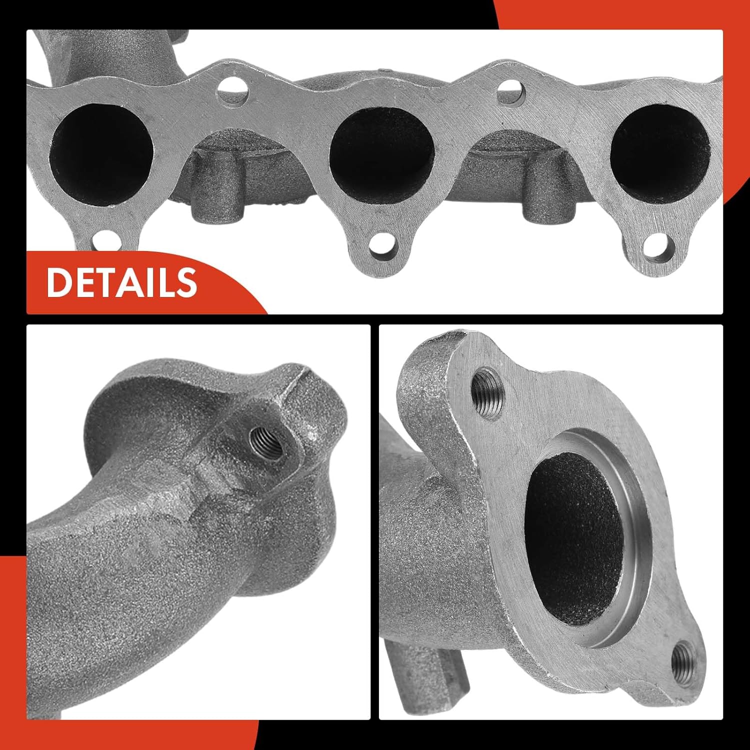 A-Premium Right Side Exhaust Manifold Kit W/Studs [3.5L] Compatible with Mitsubishi Montero 2001 2002
