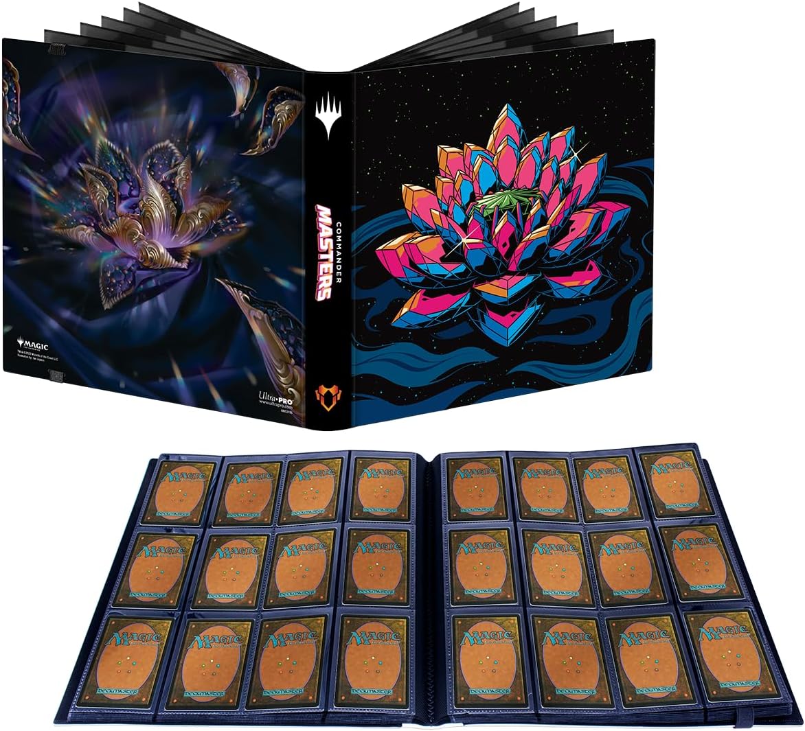 Ultra PRO - Magic: The Gathering Commander Masters 9-Pocket PRO-Binder Ft. Jeweled Lotus Art Cover - Holds 480 Standard Size Cards Safely & Securely, Protect Trading Cards, Gaming Cards
