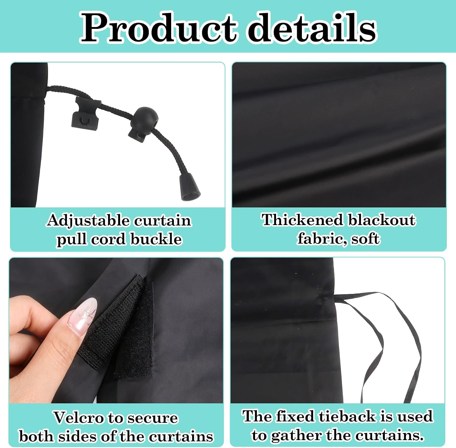 Klmnop Van Privacy Curtain, Car Privacy Curtain for Van RV Truck SUV Sedan, Cab & Rear Seat Blackout Partition Curtains, 71 x 63 Inch Camping Travel Privacy Screen(Black)