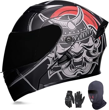 Modular Motorcycle Helmet for Adults DOT/ECE Approved Full Face Flip Up Motorbike Helmet with Double Sun Visor G-2,XXL 63-64cm