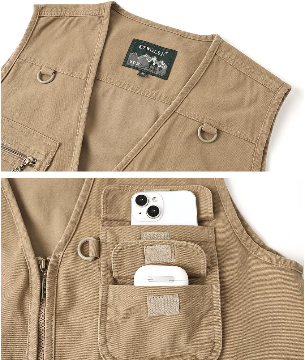 Mens Fishing Vest Outdoor Safari Travel Gilet Multi Pocket Hunting Summer Photo Vests