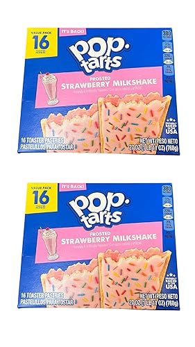 Pop Tarts Batido de fresa, 16 unidades (paquete de 2)
