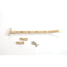 2 X Gold Finish 10-inch Window Casement Stay Lock