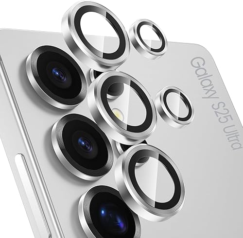 Miniatura 44 de Tensea Protector de lente de cámara compatible con Samsung Galaxy S25 Ultra, protector de pantalla de vidrio templado 9H, anillo individual