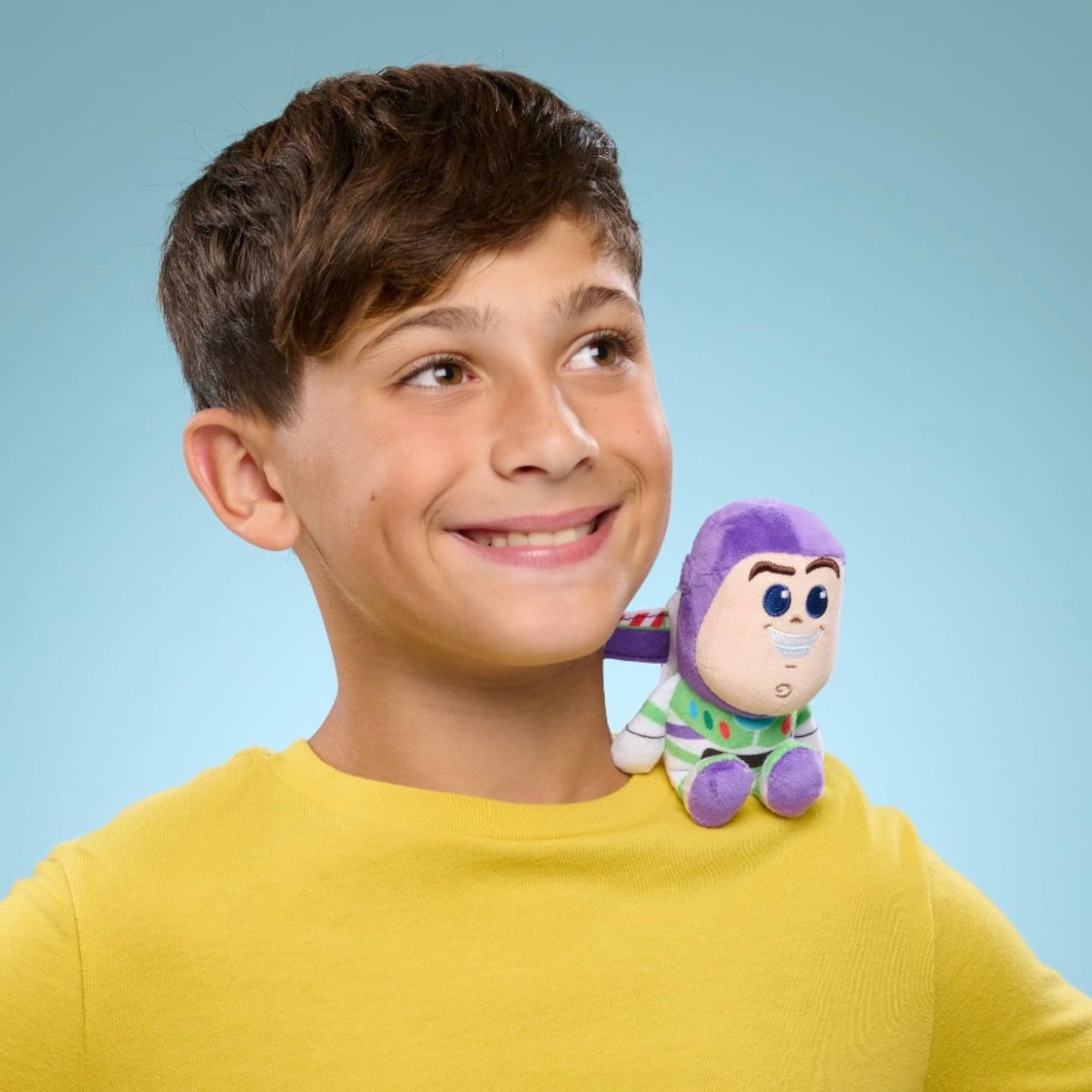 Disney Perch'd Toy Story 5 Buzz Lightyear - Peluche sentado en el hombro con base magnética, detalles bordados