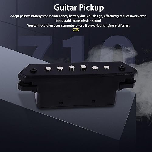 Miniatura 7 de Pastilla de guitarra con doble bobina de reducción de ruido, transmisión de sonido estable Pastillas pasivas acústicas con conector universal para