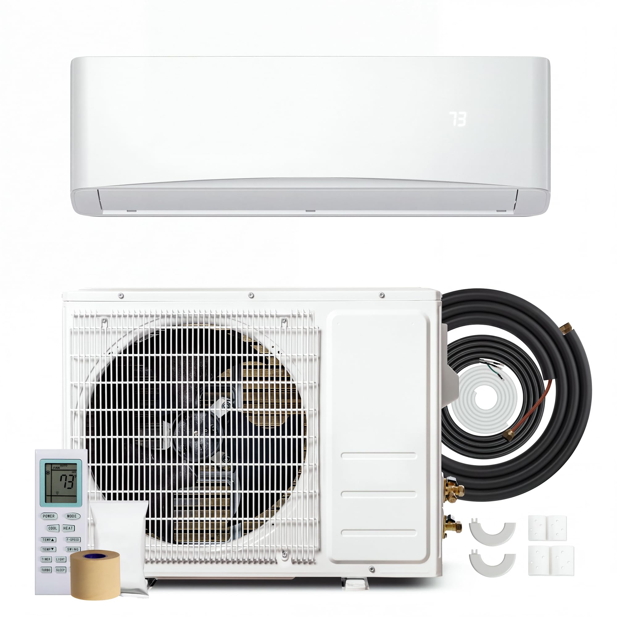 Manastin 12000BTU Mini Split Air Conditioner & Heater, 17 SEER2, 115V
