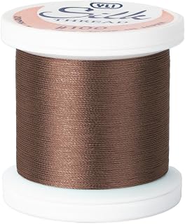 YLI Threads Silk Thread – 100 wt Fine Japanese Silk for Appliqué, EPP, and Quilting - Chocolate