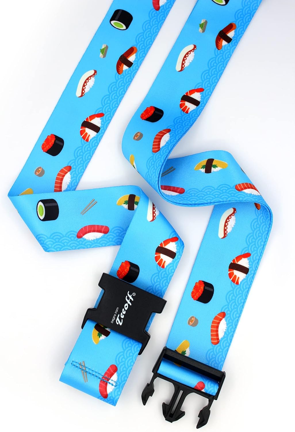 Teeoff Luggage Straps 2 Pack Suitcase Belts Travel Bag Accessories Adjustable (Sushi- 2 Pack) image 2