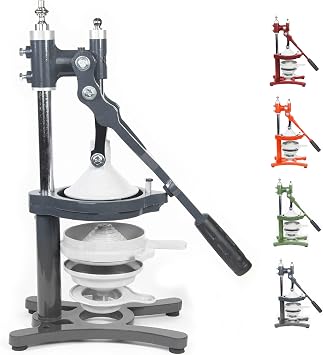 Commercial Citrus Juicer Manual Presser Press Freshly Squeezed Orange, Lime, Lemon, Grapefruit and Pomegranate Juice Like a Professional Chef. XXL Extractor. Enameled Iron Fruit Juicers