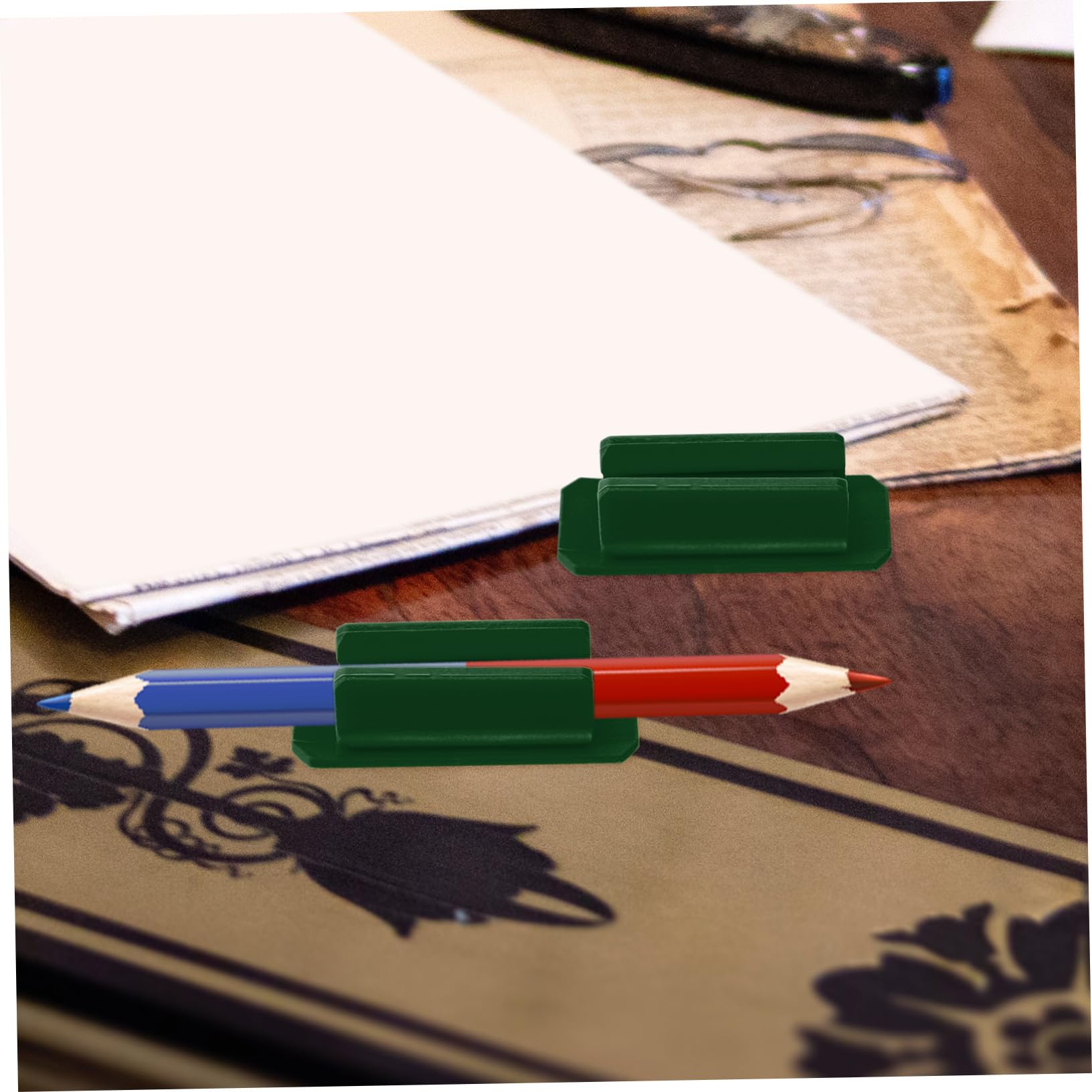 SHINEOFI 4 Sätze Stifthalter Whiteboard Selbstklebende Stiftclips Selbstklebende Haken Weiß Stiftklemme Schreibwaren Stiftbefestigungsclip Büro Bleistiftclip Green Kieselgel 10 Stück * 4