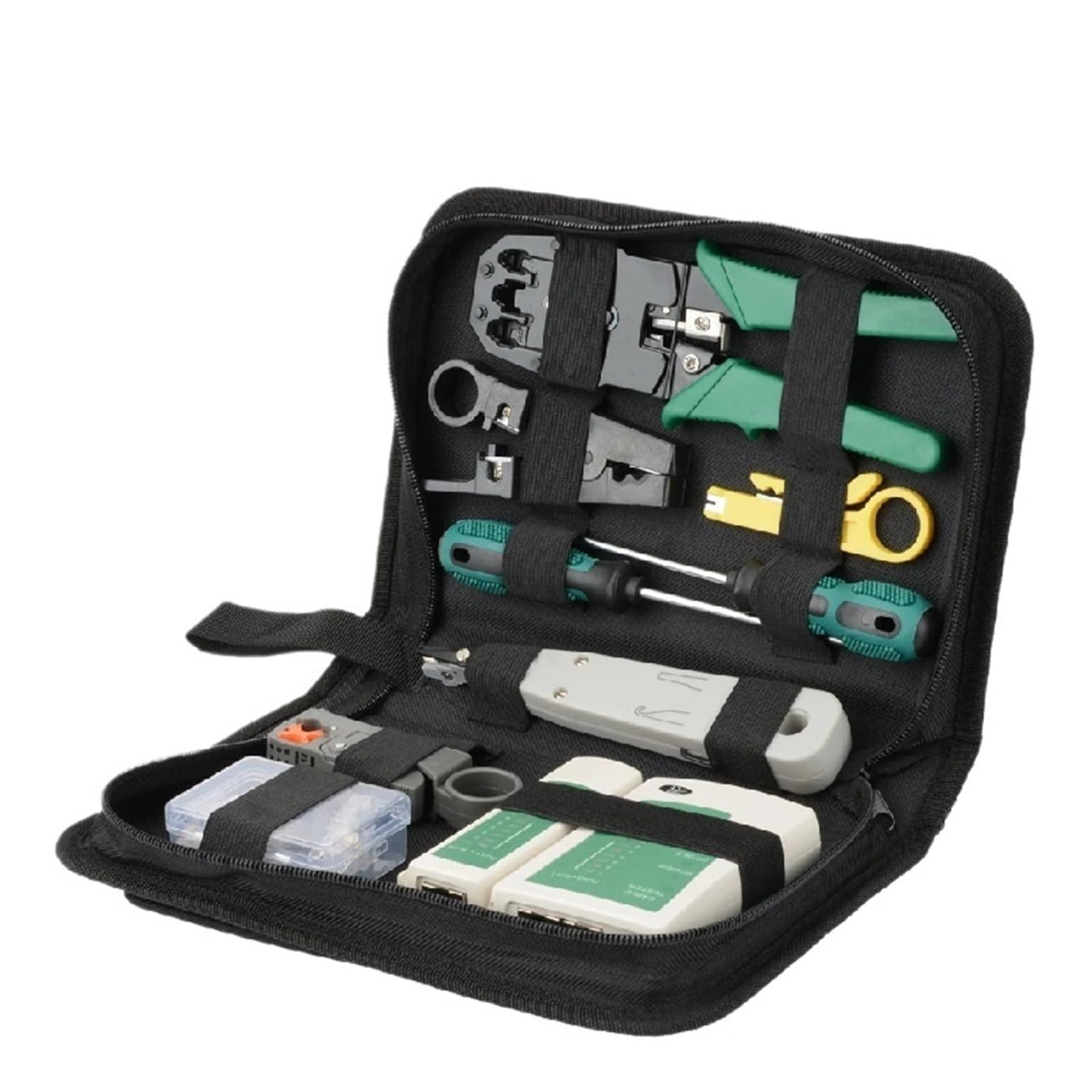 Kit d'outils de réparation de réseau Informatique RJ45 RJ11 RJ12, testeur de câble UTP LAN, Coupe-Fil, Tournevis, Pince, Ensemble d'outils de sertissage