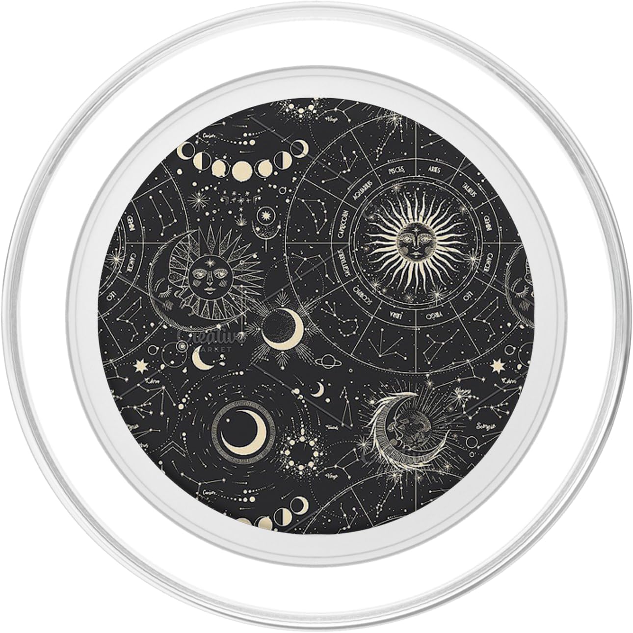 Moon Pop Socket Vintage Pop Socket for Phone Cute Moon PopSockets PopGrip for MagSafe
