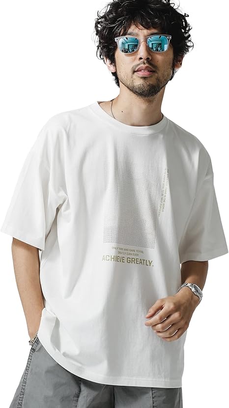 Amazon ナノ ユニバース Nano Universe ドットフォトプリントビッグｔシャツ S パターン3 Nano Universe Tシャツ カットソー 通販