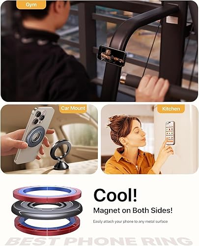 Miniatura 10 de Andobil - Agarre magnético para teléfono MagSafe protección contra caídas fuerte soporte magnético para anillo de teléfono compatible con accesorios