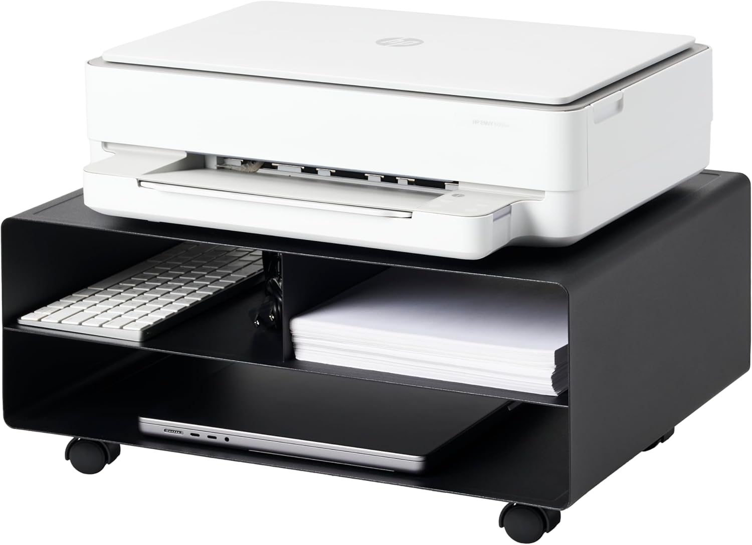 YAMAZAKI Home Tower Desktop Printer Stand - Computer Accessory Office Organizer - Steel