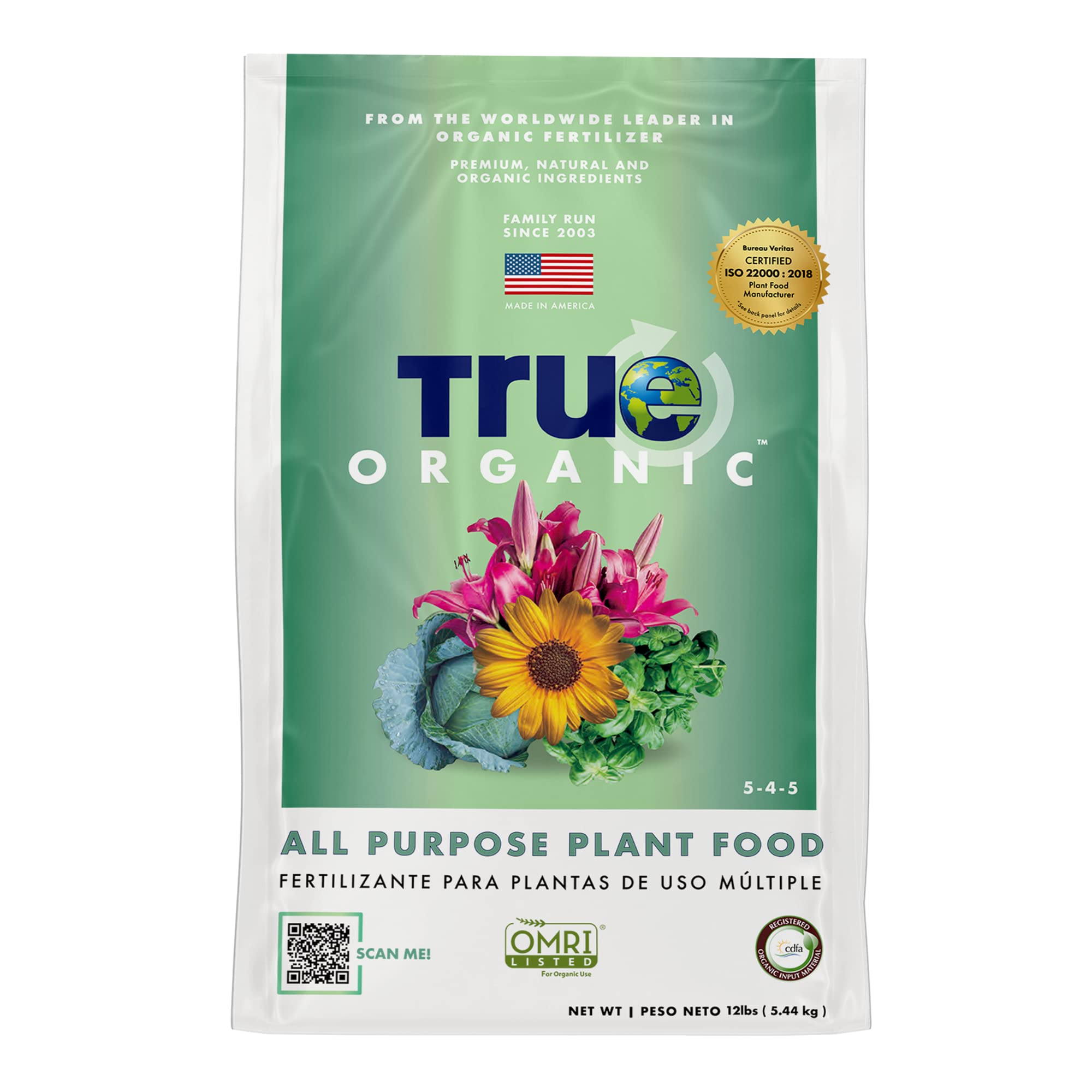True Organic All Purpose Plant Food 12 lb